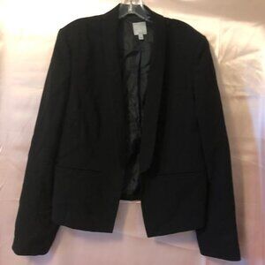 Halogen Women's Open Front Blazer, US Size 16, Black ,Pre-Owned